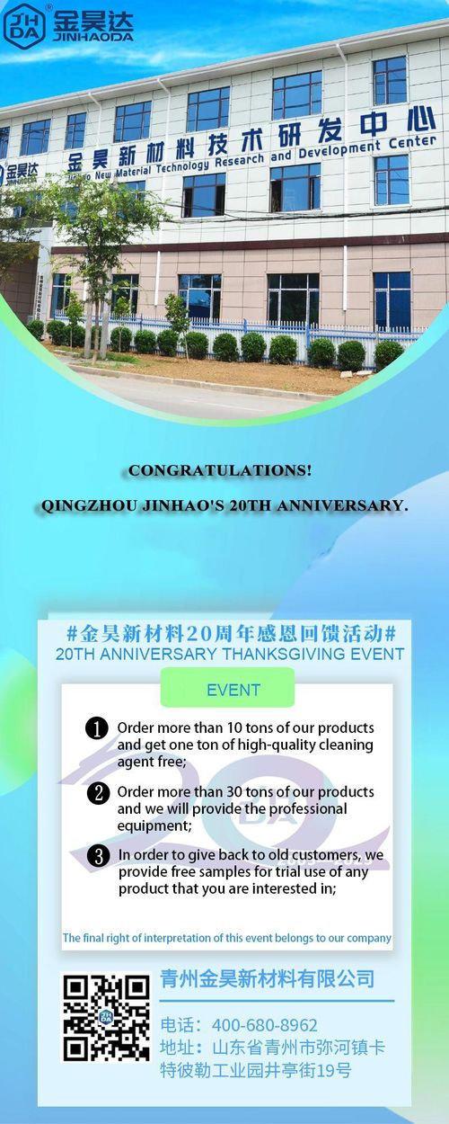 Derniers blogs de l'entreprise sur Félicitations pour le 20e anniversaire de Qingzhou Jinhao.