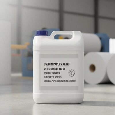 Bon prix Utilisé dans la fabrication du papier Agent de résistance humide Soluble dans l'eau avec une durée de conservation de 6 mois Améliore la durabilité et la résistance du papier en ligne