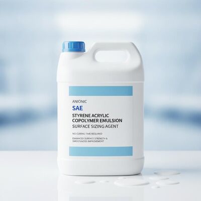 Bon prix Agents de dimensionnement de surface par émulsion de copolymère acrylique de styrène anionique SAE sans temps de durcissement requis pour améliorer la résistance et la douceur de la surface en ligne