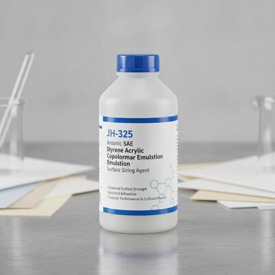 JH-325 Anionique SAE émulsion de copolymère acrylique de styrène émulsion de taille de surface avec une résistance de surface améliorée et une excellente adhésion pour des performances supérieures dans les papiers de culture